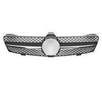 Car Front Radiator Grilles Front Glossy Black For GTR Style Racing Grille For Mercedes For Benz CLS W219 CLS350 CLS500 2005-2008 Diamonds Bumper Grilles Front Grill Cover(A -Chrome Black)