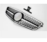 Car Front Radiator Grilles Front Grille For Mercedes For Benz W204 C Class For AMG Style 2008-2014 C180 C200 C250 C300 C350 Tuning Grill ABS Bumper Front grille(AM Full Silvery)