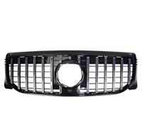 Car Front Radiator Grilles Front Radiator Grid Bumper Grille Inlet Grill Kit For Mercedes For Benz X247 GLB-Class 2020-2022 GLB250 For GTR Style Black/Silver Radiator Grille(A Silver)