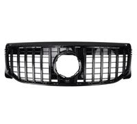 Car Front Radiator Grilles Front Radiator Grid Bumper Grille Inlet Grill Kit For Mercedes For Benz X247 GLB-Class 2020-2022 GLB250 For GTR Style Black/Silver Radiator Grille(B Black)