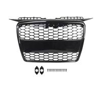 Car Front Radiator Grilles Glossy Black Car Front Bumper Center Grille For A3/A3 For Quattro 8P 2004-2008 8P4853651A Mesh Honeycomb Racing Radiator Front Grill Cover