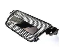 Car Front Radiator Grilles Glossy Black Car Front Bumper Center Grille For A5 B8 S5 8T 2008 2009 2010 2011 2012 Mesh Honeycomb Racing Radiator Car Grille