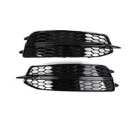 Car Front Radiator Grilles Glossy Black Front Bumper Fog Lamp Grille For A6 C7 2012 2013 2014 Pair Honeycomb Fog Light Grill Covers Front grille