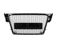Car Front Radiator Grilles Upgrade RS4 Style Front Bumper Grille Glossy Black Grill Cover For A4 B8 8T S4 2008-2012 Honeycomb Mesh Car Grille
