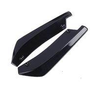 Car Front Rear Bumper Strip Lip Spoiler Diffuser Splitter Scratch Protector Winglets Side Skirt Extension Universal For JUNOOS(Black)