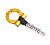 Car Front Rear Tow Hook, Racing Car Billet Aluminum Screw-On Front Auto Tow HooK Ring Kit(Gold)