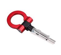 Car Front Rear Tow Hook, Racing Car Billet Aluminum Screw-On Front Auto Tow HooK Ring Kit(Red)