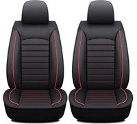 Car Front Seat Covers for Audi RS5 Coupe 8T3/B8 2010-2017, Leather Waterproof Non-Slip Seat Protectors Comfortable Breathable Durable,Black Red