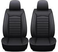 Car Front Seat Covers for Audi S4 B7 Cabriolet 8HE 2006-2009, Leather Waterproof Non-Slip Seat Protectors Comfortable Breathable Durable,Black