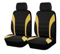 Car Front Seat Covers for Nissan Micra/Leaf/Juke/Qashqai/X-Trail/Ariya, Universal Car Seat Covers Side Airbag Compatible Comfortable Interior,F Yellow