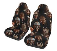 Car Front Seat Covers Set Of 2, Elastic Breathable Car Front Seat Protector Soft Comfy Vehicle Seats Cushion Cover African Ritual Ethnic Tribal Car Accessories Universal For Most Suv Sedan Truck
