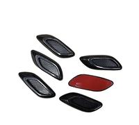 Car Front Side Air Vent Cover 6Pcs/Set Car Air Outlet Side Vent Stickers Decorative Stickers Fender Side Stickers(Black)