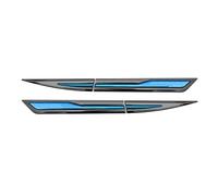 Car Front Side Air Vent Cover Car Leaf Board Stickers Side Wing Fender Decals Body Exterior Decorative Protection Accessories(Blue)