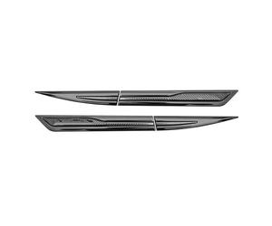 Car Front Side Air Vent Cover Car Leaf Board Stickers Side Wing Fender Decals Body Exterior Decorative Protection Accessories(Carbon Look)