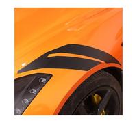 Car Front Side Air Vent Cover Fit for Chevrolet Corvette C7 2014-2019 1Pair Sport Racing Side Fender Decals Car Decoration Stickers(Black)