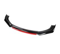 Car Front Spoiler 4PCS Universal Car Front Bumper Lip Body Kit Spoiler Splitter Gloss Red Front Under Lips Diffuser Spoiler Car Front Shovel Parts