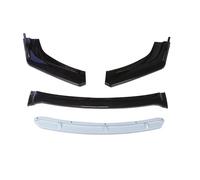 Car Front Spoiler 4PCS Universal Car Front Bumper Lip Body Kit Spoiler Splitter Gloss Red Front Under Lips Diffuser Spoiler Car Front Shovel Parts