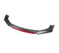 Car Front Spoiler 4PCS Universal Car Front Bumper Lip Body Kit Spoiler Splitter Gloss Red Front Under Lips Diffuser Spoiler Car Front Shovel Parts
