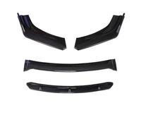 Car Front Spoiler 4PCS Universal Car Front Bumper Lip Body Kit Spoiler Splitter Gloss Red Front Under Lips Diffuser Spoiler Car Front Shovel Parts