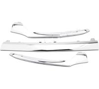 Car Front Spoiler for Benz C Class W205 2014-2018 C300 C400 C63, Front Bumper Lip Spoiler Chin Diffuser Body Kit Sport Series Replacement Styling Splitter,A/3pcs chrome