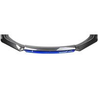 Car front spoiler for Peugeot 308 2016-2019, Car Front Bumper Lip Splitter Auto Anti-Collision Strip Decoration Side Canards Splitter Fins,A/Carbonfiberlook+blue
