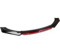 Car front spoiler for Peugeot 308 2016-2019, Car Front Bumper Lip Splitter Auto Anti-Collision Strip Decoration Side Canards Splitter Fins,A/Black+red