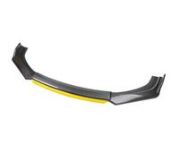 Car Front Spoiler Universal Car Front Bumper Lip Body Kit Spoiler Splitter Diffuser 4PCS Red White Carbon Fiber Canard Splitter ABS Plastic