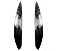 Car Front Spoilers 2pcs For Benz Smart 453 2015-2020 Car Headlight Headlamp Eyebrow Eyelid Cover Trim Sticker ABS Gloss Black Carbon Look Front Bumper Lip Spoiler(Carbon Look)