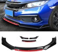 Car Front Spoilers for Audi A7 2010 2011 2012 2013 2014 2015 2016 2017 2018, Auto Sport Lip Diffuser Splitter Protector Modification Body Kit Spoiler Protector Decorative,A/Carbon Fiber Red