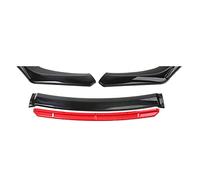 Car Front Spoilers for Audi RS e-tron GT 2021 2022 2023 2024 2025, Front Bumper Lip Splitter Diffuser Front Bumper Spoiler Durable Diffuser Accessories,C-black Red