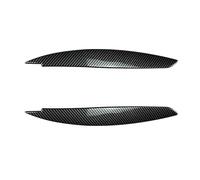Car Front Spoilers For BMW For 1 Series E81 E82 E87 E88 2004-2014 Front Evil Headlight Eyebrow Eyelid Cover Gloss Black ABS Trim Car Stickers Front Bumper Lip Spoiler(Carbon Look)