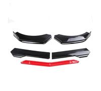 Car Front Spoilers For Fiat For 500 595 Car Front Bumper Chin Lip Spoilers Body Kits Splitter Skirt Diffuser Protection Guard Covers(Black Red)