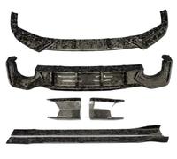 Car Front Spoilers For RS6 C8 2019-2024 Forged Carbon Fiber Bumper Front Lip Rear Trunk Diffuser Spoiler Side Skirt BC Full Body Kit(Body kit C)