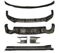 Car Front Spoilers For RS6 C8 2019-2024 Forged Carbon Fiber Bumper Front Lip Rear Trunk Diffuser Spoiler Side Skirt BC Full Body Kit(Body kit D)