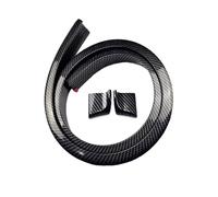 Car Front Spoilers General Purpose Spoiler 1.5M Car Design Carbon Fiber Shiny Black Spoiler Modification Tail Wing Auto Anti-Collision Strip(Carbon fiber 4.5cm)