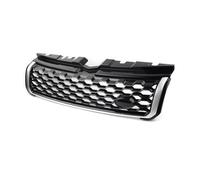 Car Front Upper Grille Grill W/Logo Compatible With Land Rover Range Rover Evoque 2010 2011 2012 2013 2014 2015 2016 2017 2018(Black and silver)