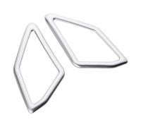 Car Front Window Audio A Pillar Speaker Circle Cover Trim Stickers for VW for T-ROC 2018 2019 2020 2021 2022 2023 OOPUHKSY(Matte Sliver)