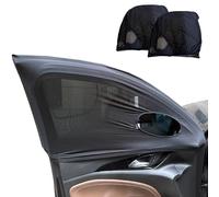 Car Front Window Shades, OUTTDID 2 Pack Side Window Sun Shades, Car Heat and UV Protection Stretchy Mosquito Net Cover Fit Cars SUVs - Up to 80x126cm