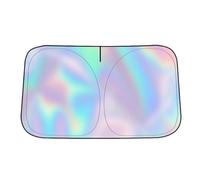 Car Front Windscreen Sun Shade for Volkswagen Transporter T6.1 2019-2024, Waterproof Foldable Thermal Cover UV Block Heat Reflector Solar Protection,Laser Silver