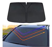 Car Front Windscreen Sunshade for Volvo XC40 XC 40 2018-2022, Inside Anti-UV Windshield Sun Shade Foldable Front Window Summer Protector Cover,A/Black