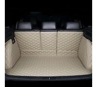 Car Full Coverage Boot Liner for Audi Q7 7seats 2019 2020 2021 2022 2023, Waterproof Anti-Scratch Anti Slip Leather Luggage Tray Protector Pad Interior Accessories,Beige