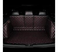Car Full Coverage Boot Liner for Audi Q7 7seats 2019 2020 2021 2022 2023, Waterproof Anti-Scratch Anti Slip Leather Luggage Tray Protector Pad Interior Accessories,Black-red