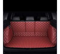 Car Full Coverage Boot Liner for Mitsubishi Outlander PHEV 2014-2018(7-seat high configuration), Durable Leather Non Slip Auto Boot Mats Interior Protection Accessories,A/Red