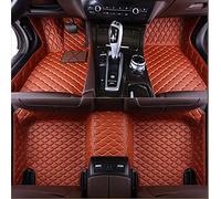 Car Full Coverage Floor Mats for Audi A8(4seats) 2011-2017, Tailored Non-Slip Waterproof Leather Floor Liners Front Rear Row Carpet, Interior Accessories,Brown