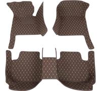Car Full-Wrap Floor Mats Waterproof Non-Slip Carpet Pads Accessories For Ford For Equator 2021 2022 2023(Coffee,LHD)