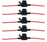Car Fuse Box Connector - MASO 5pcs Waterproof 20A 12V 24V Inline ATC Standard Blade Fuse Holder 14AWG