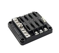Car Fuse Holder for Auto Boat Marine Bus Van 6 Way Blade Fuse Box Holder Block LED Indicator 32V Protected circuits