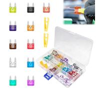 Car Fuses Assorted Kit, 110Pcs Car Fuses Micro Fuse/s for Ca/rs Mini Fuse/s Mini Blade F/uses, 2A-40A 11 Values Amp Auto Assorted Kit With Clip for Motorcycle Automotive Replacement