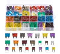 Car Fuses Assorted Kit 301Pcs, 150 Mini Blade Fuse Assortments Automotive + 150 Standard Mixed Fuses + Puller, Car Fuse Set Mixed for Automotive Replacement Standard Cars Fusess - 11 Types (2A-40A)