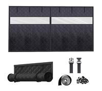 Car Garage Door Insulation Kit, Magnetic Thermal Insulated Door Curtains for Winter with Clear Window, Garage Door Cover Blanket Panels Screen for Heat Insulation(Black,9x10FT)